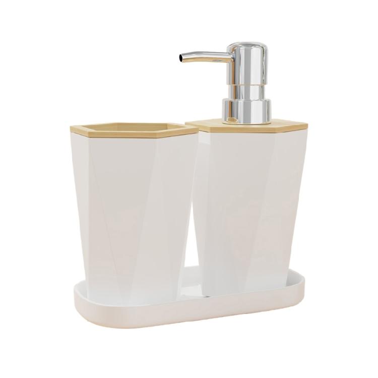

Liquid Soap Dispenser Hand Soap Dispenser Soap Dispensing Sponge Toothbrush Holder for Household Use белый