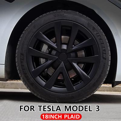 Pentru Tesla Model 3 2019-2025 Capac Roată Auto 18 Inch Plaid Performance Capac Roată de Rezervă Capac Roată Automobil Acoperire Jantă Completă 4 BUC