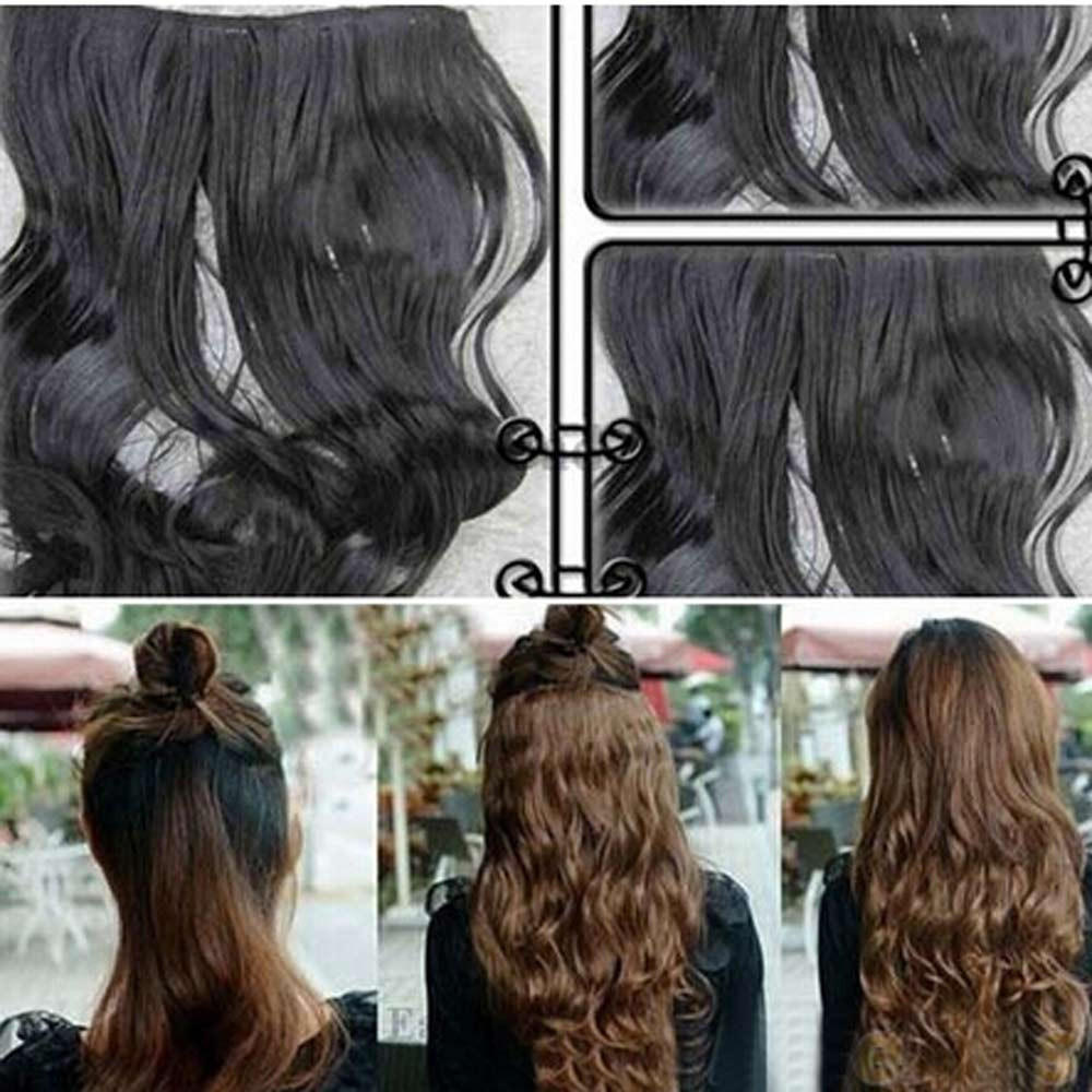 Зажим для головы вьющиеся волнистые женские синтетические волосы для наращивания — фото 5