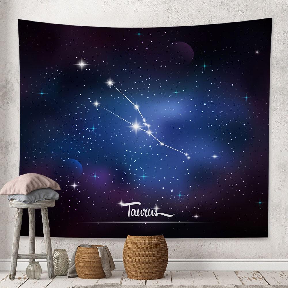 Beautiful Constellations Starry Sky Tapestry Background Cloth Bedroom Home Decoration Star Divination Theme Wall Tapestry