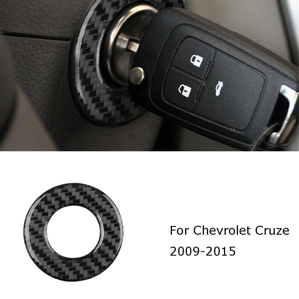 For Chevrolet Cruze Carbon Fiber Interior Ignition Circle Sticker Cover Trim