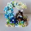 Romantic Moon Wooden House Building Blocks Office Desk Decoration Girlfriend Birthday Gift Educational Children's Toys