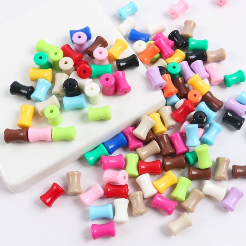Pack Of 30 Oranges Glow In The Dark Acrylic Bamboo Beads For Handmade Bracelets And Necklaces Jewelry Making Supplies
