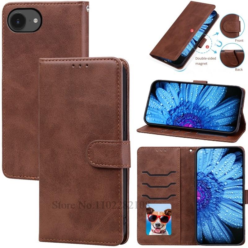 For iPhone 16e Case Leather Flip Wallet Cover For iPhone 16E Case Stand Book Fundas For iPhone 16e 16 e Phone Case Coque Etui