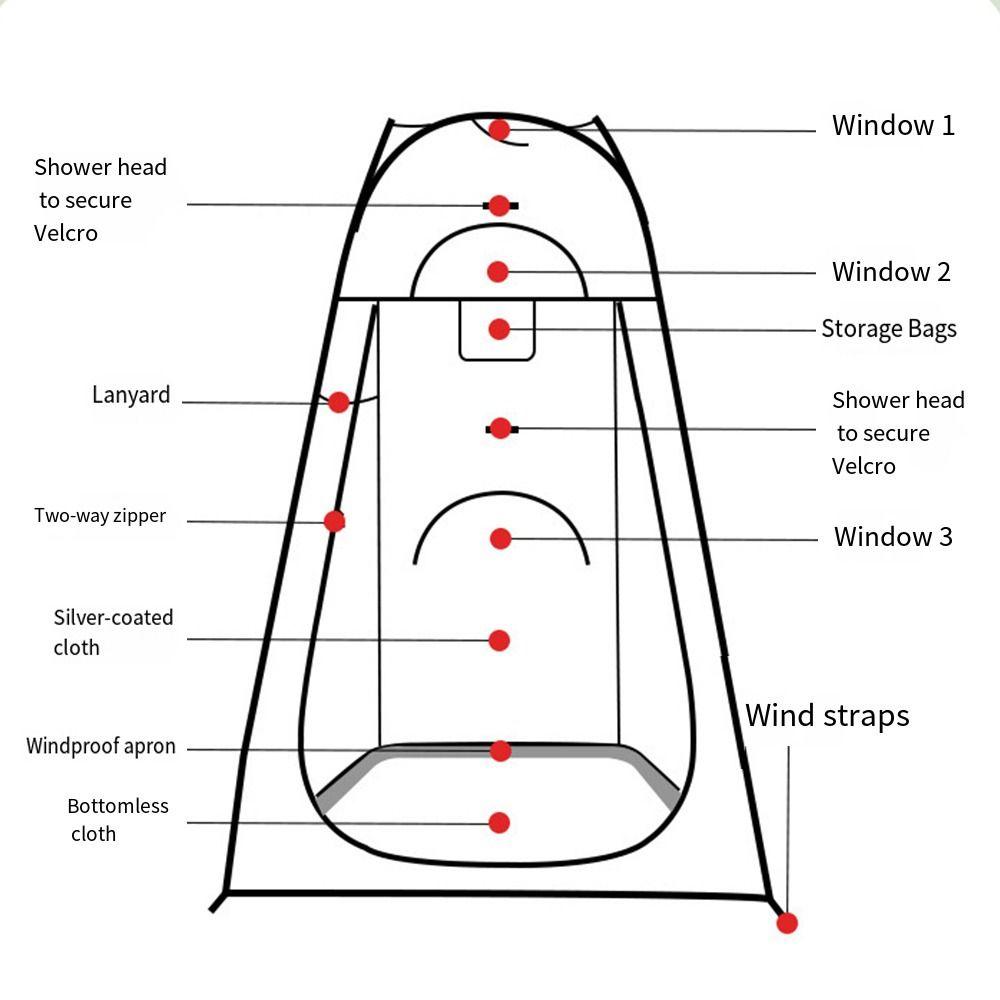 Spacious Portable Changing Room Extra-Tall Camping Privacy Shelters  Picnic