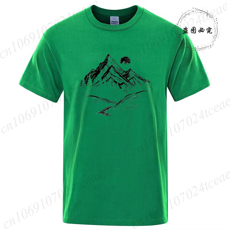 Tshirts Short Sleeve Camping Graphic Top Shirts Harajuku Street Women Men Adventure Tshirt Mountain Print Nature Tee Clothes