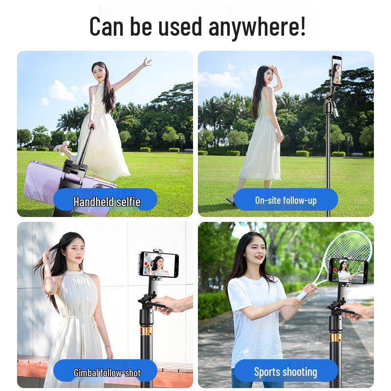 2025 Mobile Phone Selfie Stick & Gimbal: 360° Rotating Live Stream Tripod