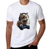 Gamer Cat Tshirt Plus Size Outdoor Casual Top Tshirt