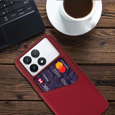 Für Xiaomi Poco F6 Pro 5G/Redmi K70 5G/K70 Pro 5G Hülle Stofftextur Handyhülle mit Kartenfach