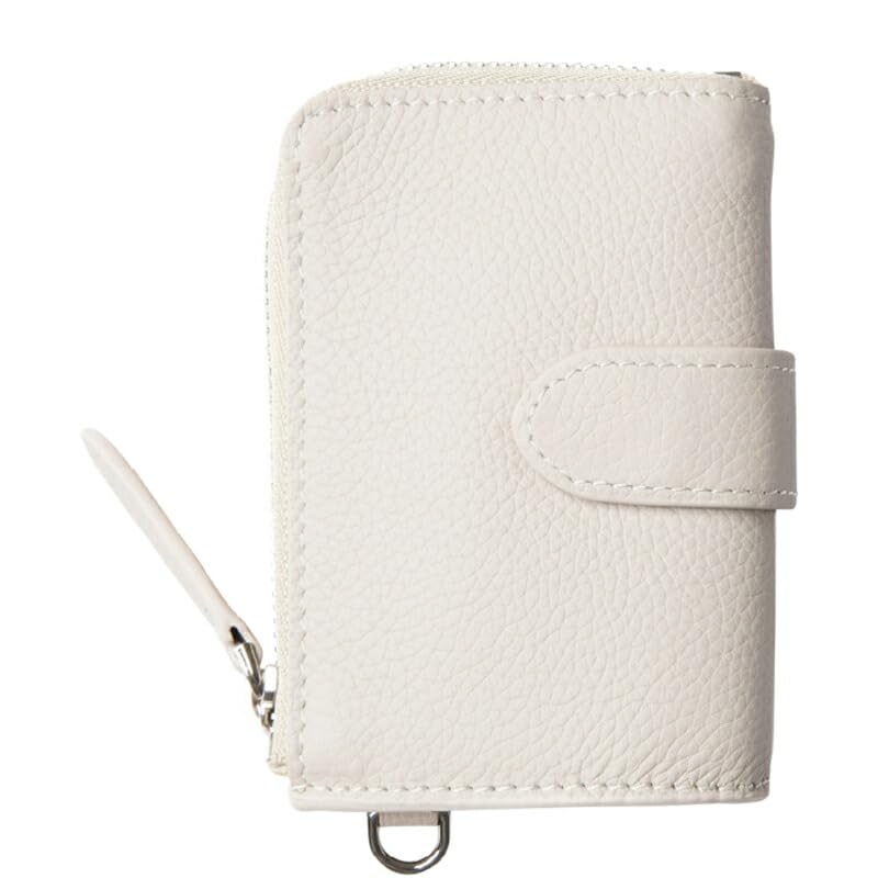 ROND Card Coin Card Coin Genuine Beige DEMIU D-ring Wallet, Case, Purse, Holder, Pocket, Leather,