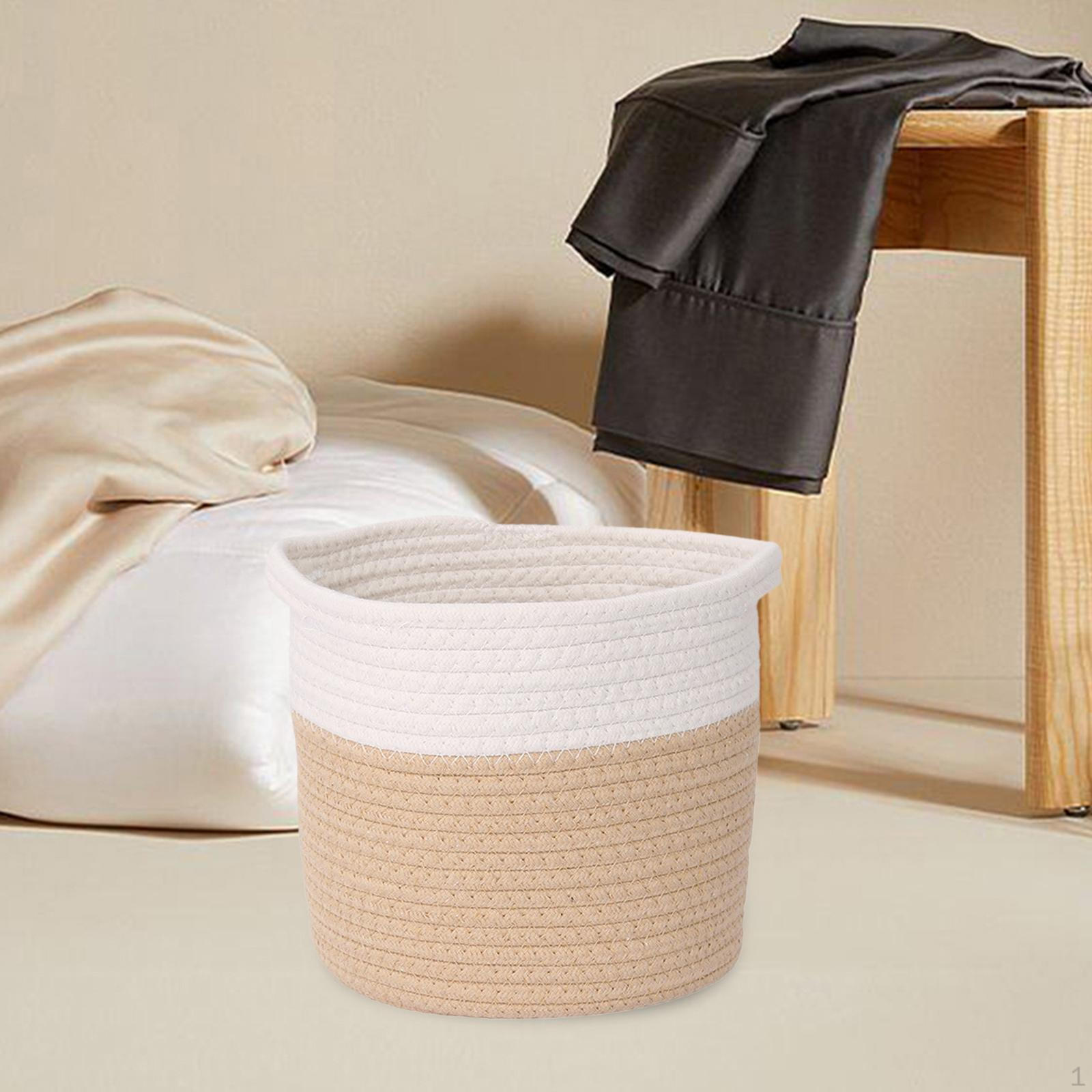 

Ручная плетеная веревочная корзина декоративное одеяло скандинавская корзина для одежды детская корзина для кровати M