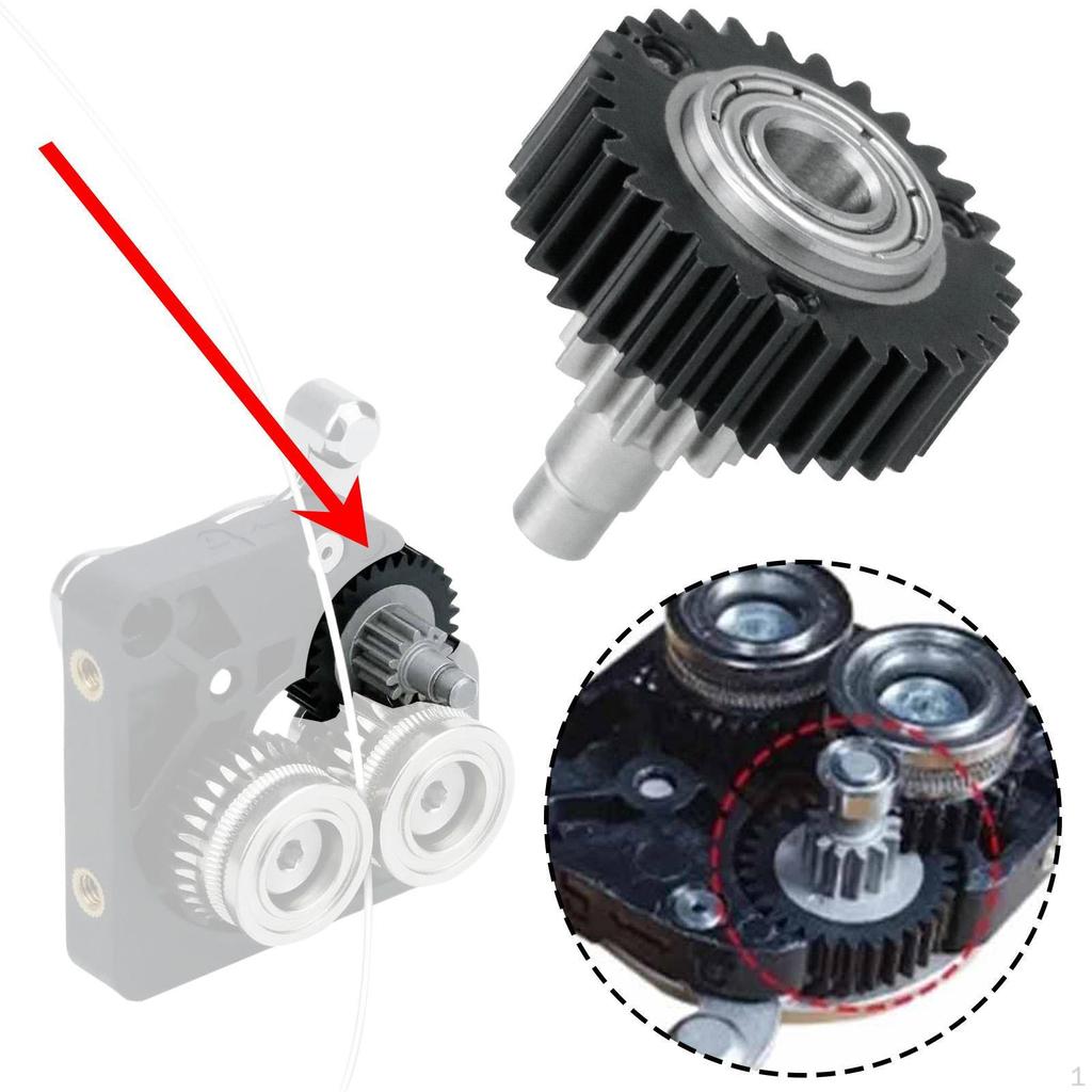 Extruder Reduction Gear 3D Printer Accessories Parts, Filament Drive Gear, Precision