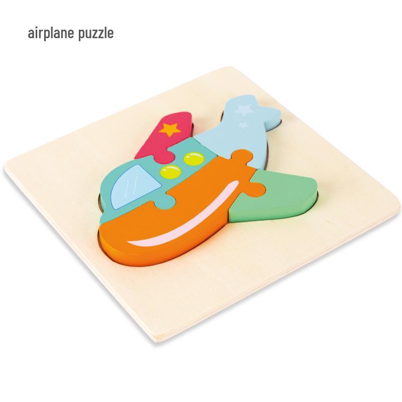3D Wooden Puzzle Blocks for Toddlers: Educational Snap Fit Toys for Ages 3-6, Boys and Girls