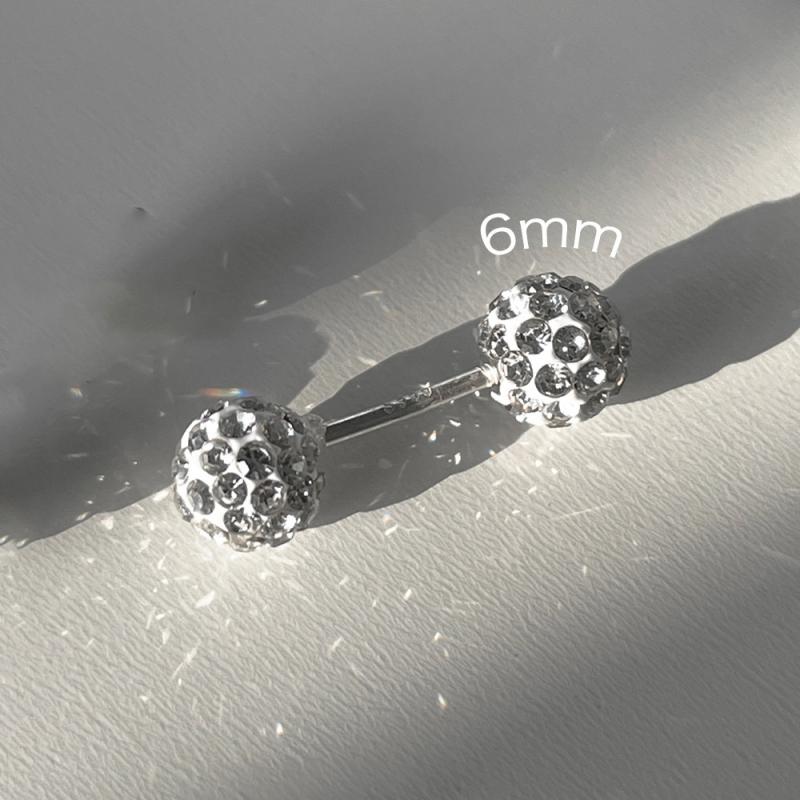 1 Pc Stainless Steel Unisex Women Men Round Crystal Zircon Ear Studs Earrings 4 Prong Tragus Cartilage Piercing Fashion Jewelry