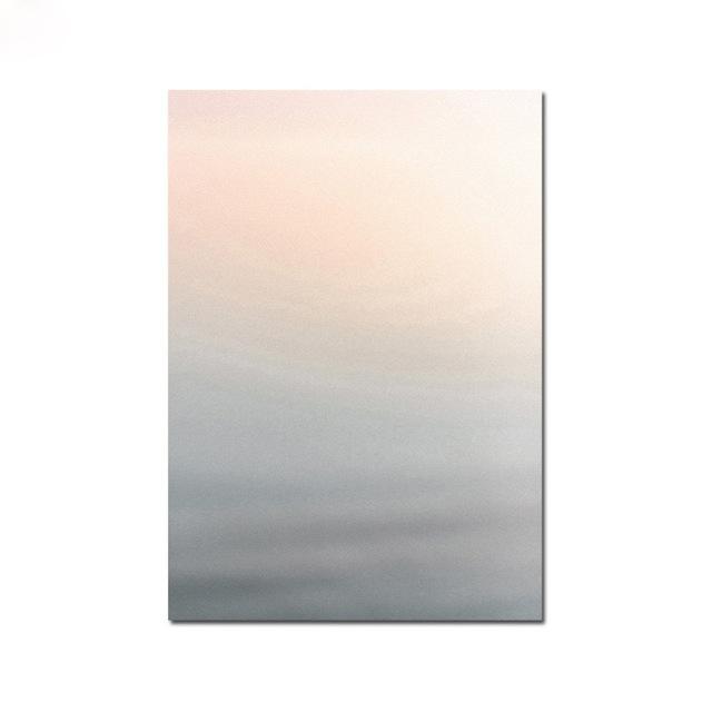 Simple Pastel Color Canvas Painting Feather Marble Pink Gray Poster for Living Room Modern Home Korean Wall Art Decor Pictures