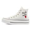 Converse Chuck Taylor All Star Lift High Sevgililer Günü - Vintage Beyaz Kadın Spor Ayakkabıları Egret Siyah 571119C