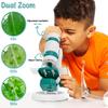 Portable Microscope for Kids STEM Science Toys Microscope Explorer Set Double Zoom Handheld Microscope with Mobile Phone Holder