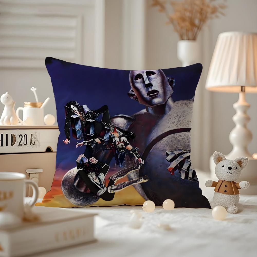 ARTISTS Illustration Kelly Freas Cushion Cover Anti-dustmite Pillowcase Invisible Zipper Silky Short Plush Sofa Cushion Cover