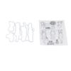 Clear Stamp Kit Unique Shape Decorative Transparent Template Embossing Cutting Die Set for DIY Scrapbook Crafts
