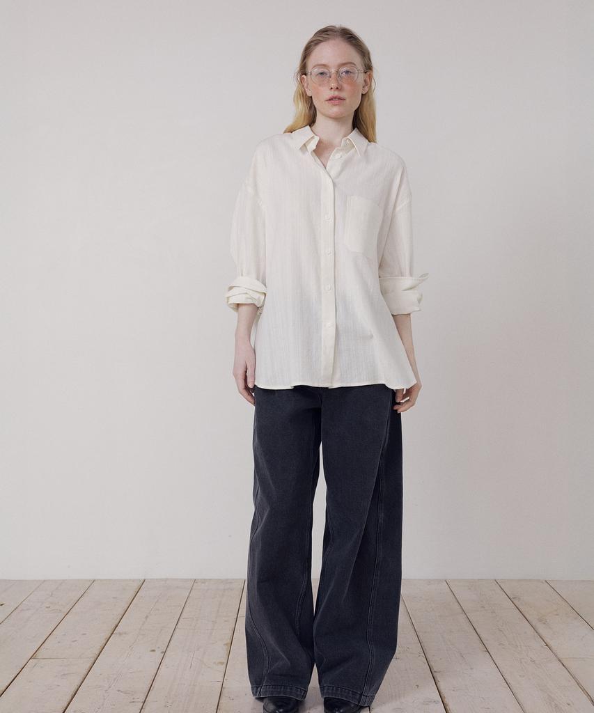 FRITUR Overfit Shirt Ivory_F261Sh05