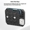 Aluminum Alloy Multi Hole Plate With 1/4 And 3/8 Inch Quick Assembly Board Mounting Holes For Camera Accessories