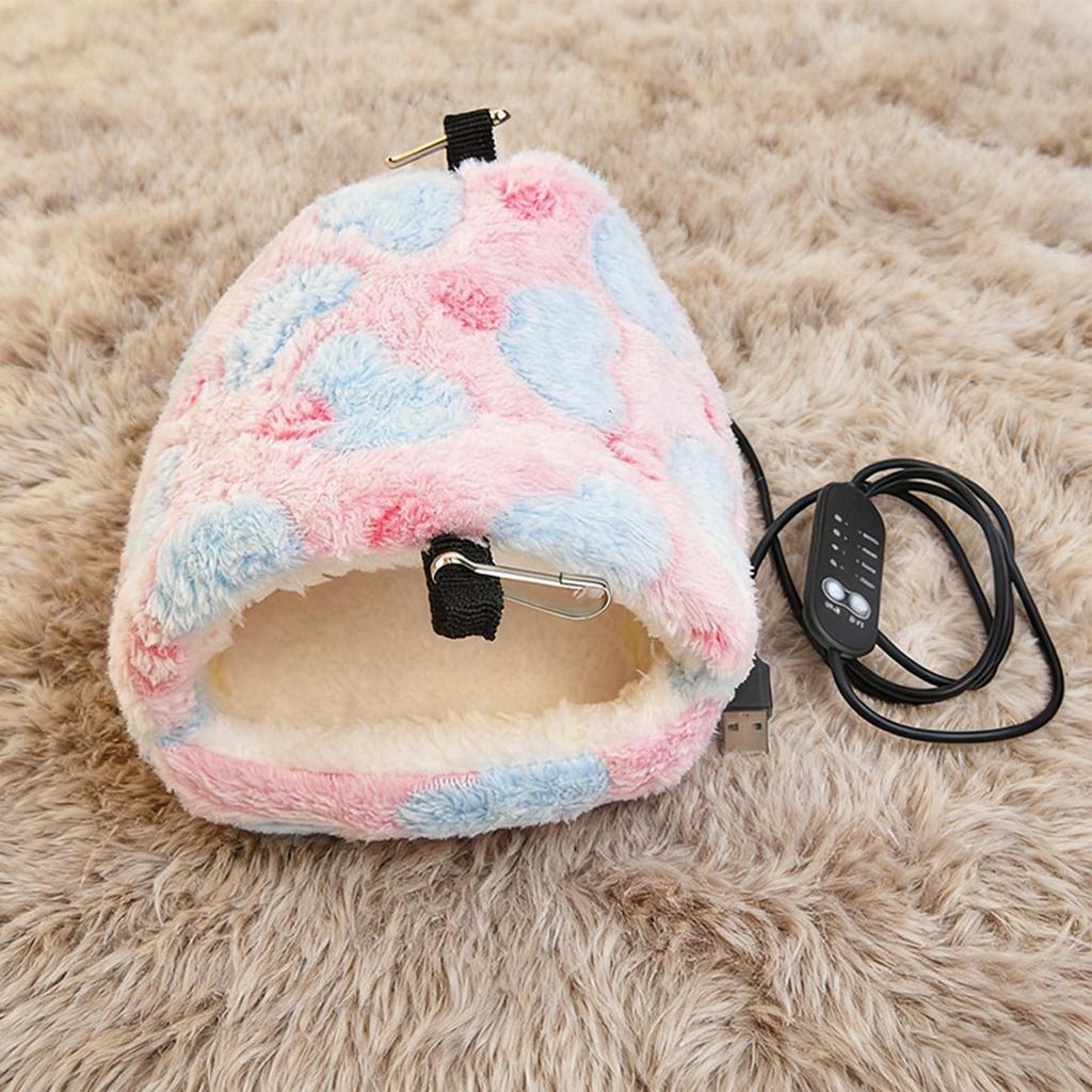 Vogelkäfig Heizung Plüsch Höhlenbett Haustierbedarf Winter Warm Vogelbett für Unzertrennlichen Sittich Kanarienvogel Hase Meerschweinchen Chinchilla Sittich