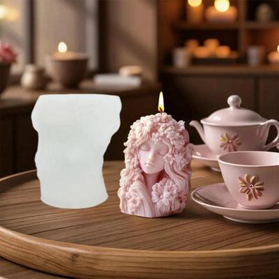 Traumhaftes Blumenmädchen Silikonform Für Aromatherapien Basteln Wiederverwendbar Backen Schokolade Seifenherstellung Heimdeko 55KF