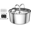 3L Cat Water Fountain Stainless Steel Pet Water Fountain with Automatic Water Fountain for Cats Inside Dog Fountain Dispenser