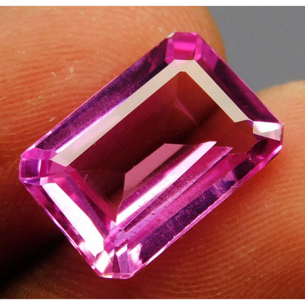 Finest Quality Natural PINK Sapphire Emerald Cut 6.26 Ct CERTIFIED Gemstone