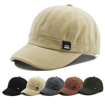Adjustable Baseball Cap Simple Solid Color Short Brim Dad Hat Outdoor Sunshade Soprt Visor Gorras