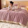 Winter Blanket Thickened Warm Lamb Wool Leisure Blanket Home Warm Thick Soft Bed Cover Knee for Office Sofa Microfiber Bedding