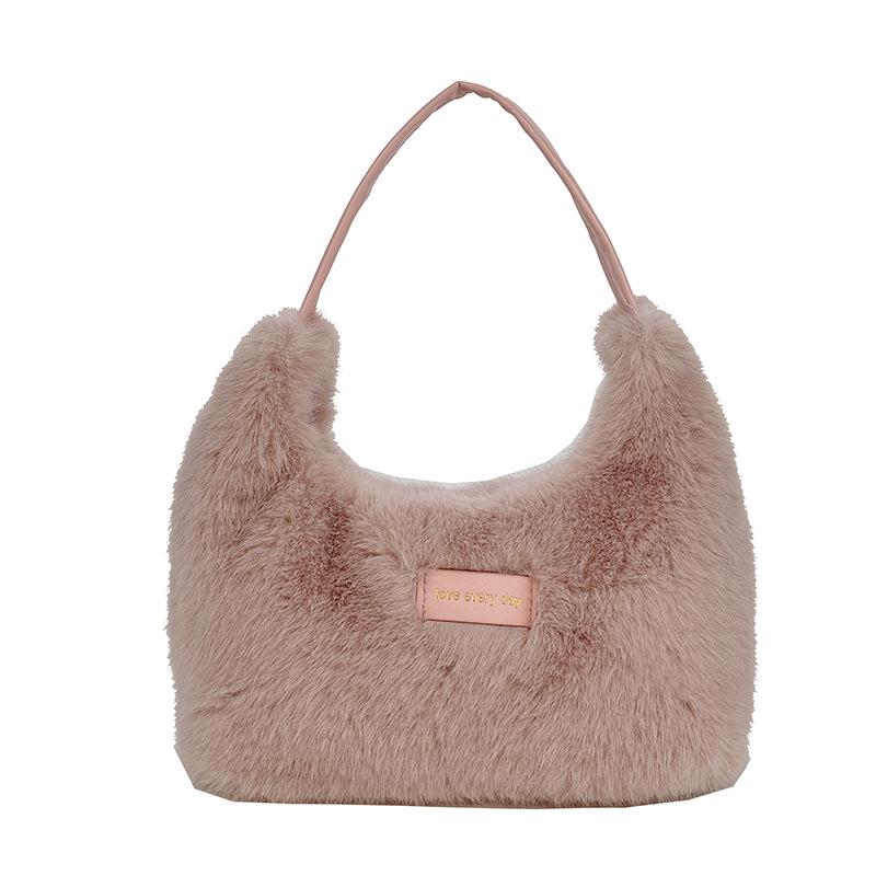Women's Fluffy Shoulder Bag 2025: Versatile Fashion Crossbody Handbag for Autumn/Winter