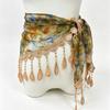 Fashion Boho Lace Trim Triangle Scarf Women Ladies Tassel Fringe Shawl Wrap Summer Beach Headscarf Holiday Waist Sash Belt