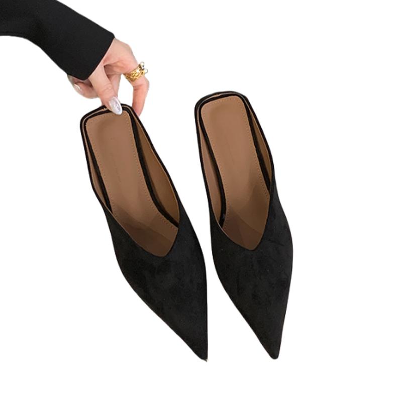 Pointed Toe Women Slippers High Heels Luxury Dress Mules Shoes Sexy Pumps 2025 Summer Elegant Designer Zapatos De Mujer