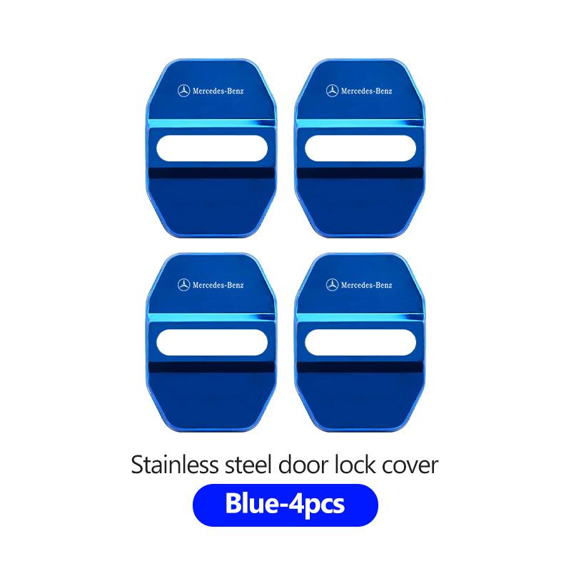 For Benz Stainless Steel Car Door Lock Buckle Cover Protective Covers Accessories CLS SLK Sport ML C200 C260 C300 W205 CITAN