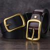 Popular Leather Belt Men's Cowhide Belt Leather Pin Buckle Casual Retro Pant Belt