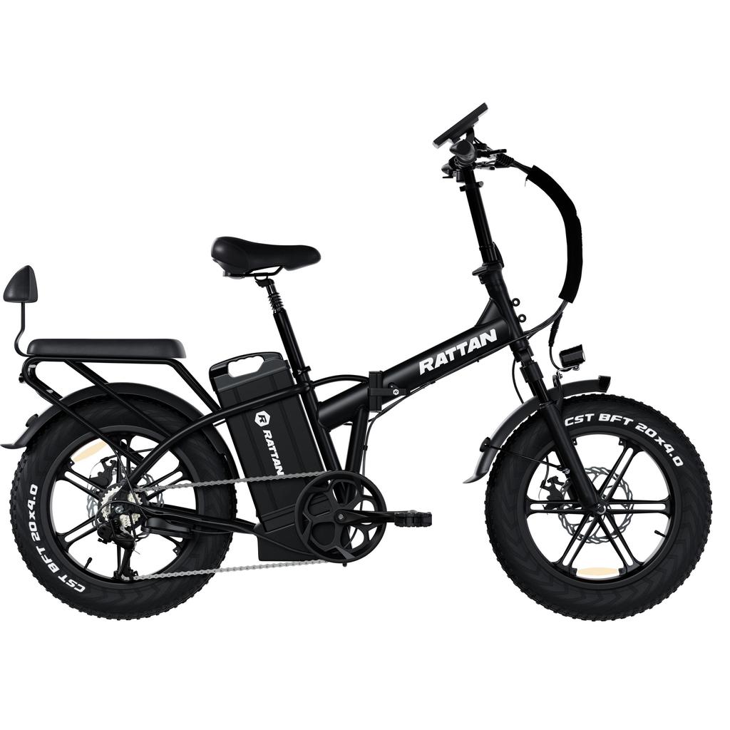 RATTAN LM Ultra 1000W Motor Elektrische Fiets 45KM/H Topsnelheid 48V40AH Batterij 200KM Bereik All-Terrain Elektrische Fiets 20 Inch Dikke Banden E-Bike