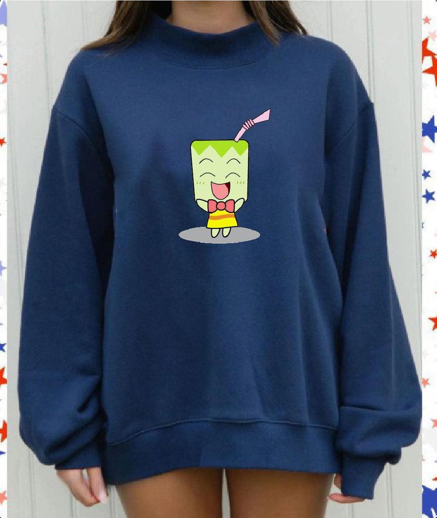 Women's Long Sleeve Versatile Letter Print Sweatshirt, Heavyweight Casual, Mid-High Neck, for Spring and Autumn