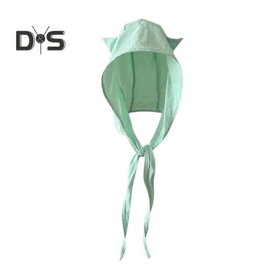 Sunshade Hat with Fixed Straps Adjustable Elasticity Breathable Quick-Drying Demon Hat Solid Color Design Lace-up Hat