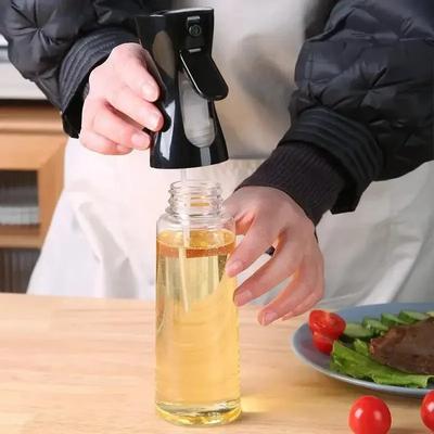 2025 Ölsprühflasche 200ml Hochborosilikatglas Kochölspender Olivenölsprüher Zerstäuber für Heißluftfritteuse Salat Backen für Glasöl