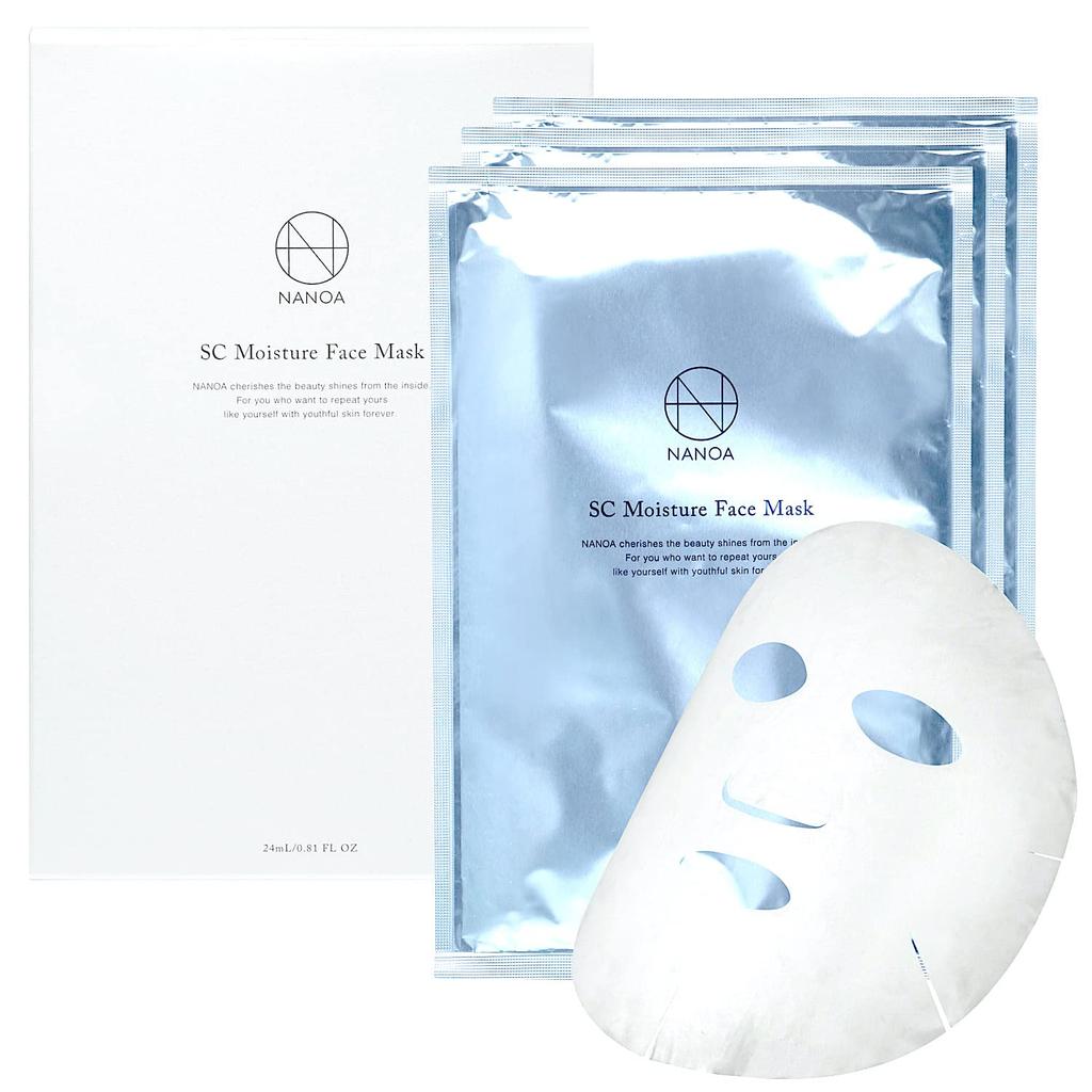 NANOA Face Pack Human Stem Cell Sheet Mask Aging Care EGF Moisturizing Asahi Kasei High Quality Sheet Material Face Pack 5 Pieces (Nanoa)