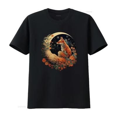 Whimsigoth Fox Moon T Shirt Goblincore Witchy Celestial Fairycore Dark Cottagecore Witch Nature Aesthetic Vintage Washed