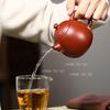 Chinesische Drachenei Teekanne Yixing Lila Ton Teekanne Rohmaterial Zinnoberrot Ton 9-Loch Filterkessel Zisha Teegeschirr 220ml