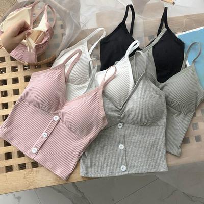 Kadın Örgü Askılı Atlet Seksi Kadın Örgü Crop Top Göğüs Sarma Pamuk İç Çamaşırı