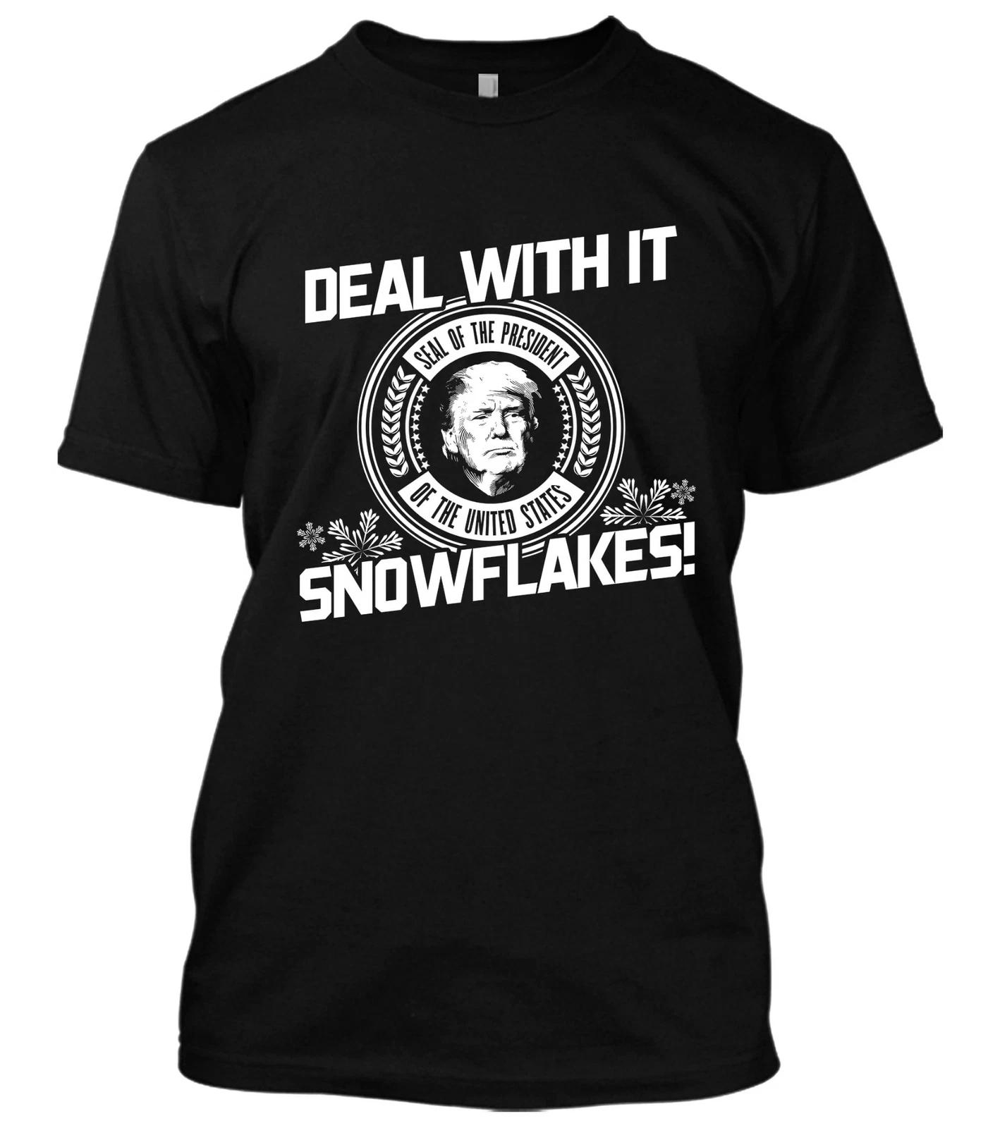 Deal With It Snowflakes President Donald Trump Political Liberal Amendment Shirt M