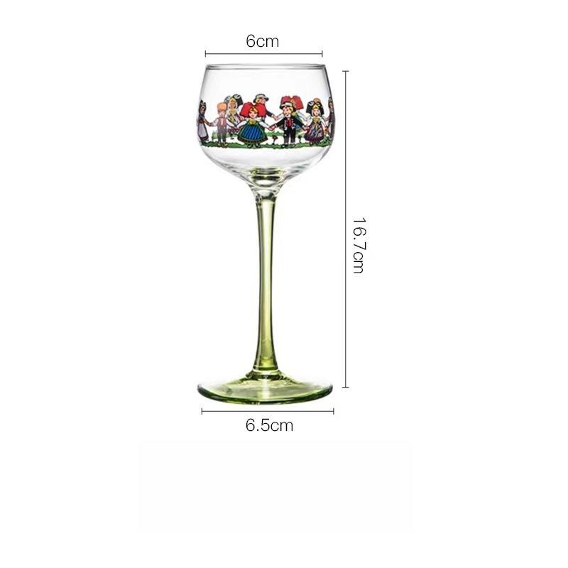 Alsatian Style Little Man Cup Red Wine Glass High Value Ins Nordic Style Cute Creative Doll Cup Gift Home Decoration Creative