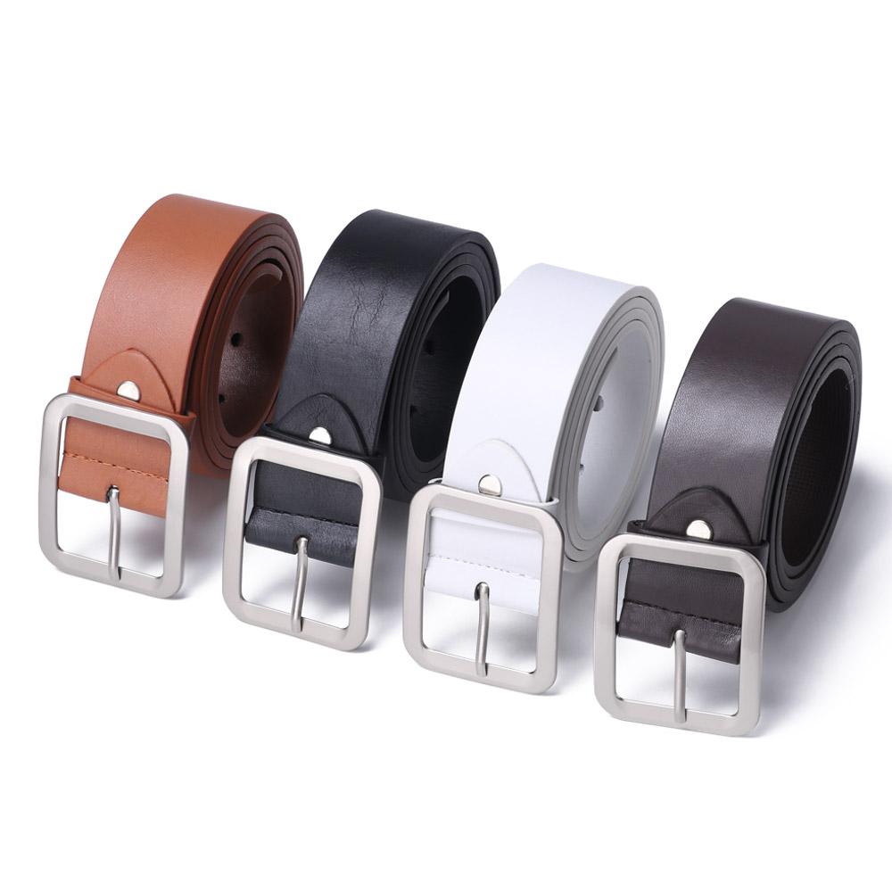 Hot Sell Men Waist Strap Belts Waist Belts Casual Waistband Square Pin Buckle Leather Dress Belt