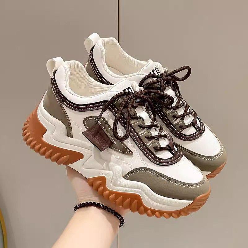 Daddy shoes women's autumn 2025 new heightened platform retro versatile little white sports and leisure little white shoes
