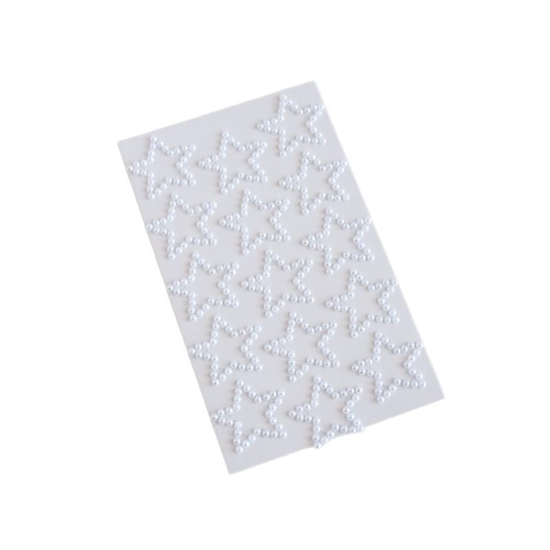 3D Star Heart Shaped Pearls  Stickers Kids Diy Self Adhesive Jewel Crafts Sparkly  Stationery Stickers Girls