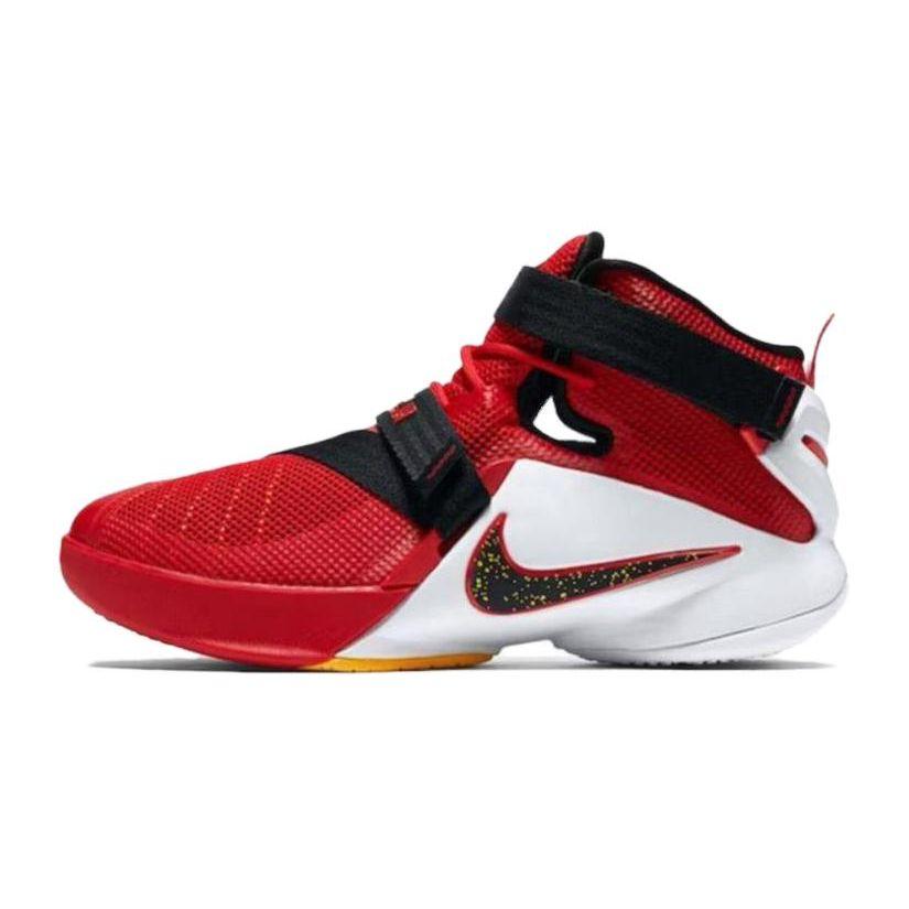 

Nike LeBron Soldier 9 GS Kids Sneakers Red University-Red Blk-Tm-Rd-White 776471-606